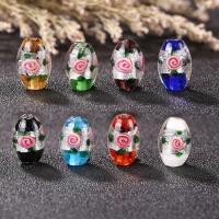 Perles murano fleur intérieur, chalumeau, fait à la main, bijoux de mode & DIY, plus de couleurs à choisir Vendu par PC