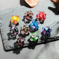 Perles murano fleur intérieur, chalumeau, fait à la main, bijoux de mode & DIY, plus de couleurs à choisir Vendu par PC