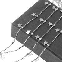 Stainless Steel Chain Jewelry, Star, electrolyzation, machine polishing Approx 