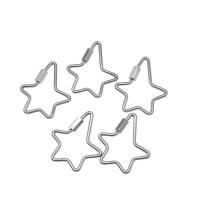 Stainless Steel Jewelry Clasp, Star, silver color plated 