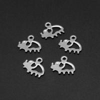 Stainless Steel Animal Pendants, silver color plated Approx 