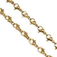 Stainless Steel Chain Jewelry, gold color plated Approx 