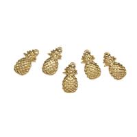 Stainless Steel Pendants, Pineapple, gold color plated 