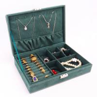 Multifunctional Jewelry Box, Velveteen, green .5 cm 