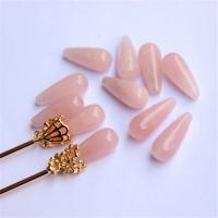 Perles en Quartz Rose naturel, larme, poli, DIY, rose, 10*25mm, Vendu par PC