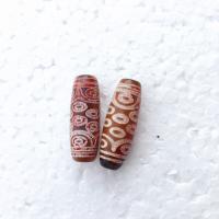 Natural Tibetan Agate Dzi Beads, anoint, DIY, red, 30mm 