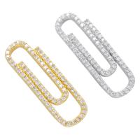 Cubic Zirconia Micro Pave Brass Connector, plated, micro pave cubic zirconia & for woman 