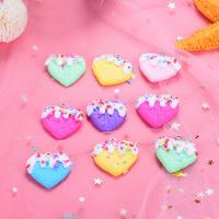 Mobile Phone DIY Decoration, Polymer Clay, with Zinc Alloy, Heart, epoxy gel 20-30mm 