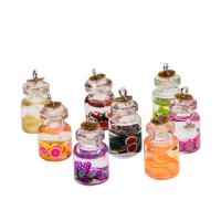 Glasflasche Anhänger, Glas, mit Harz & Zinklegierung, Epoxidharzklebstoff, DIY, keine, 15x25mm, verkauft von PC