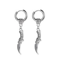 Titanium Steel Earrings, plated, fashion jewelry & for woman 