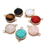 Gemstone Connector, Zinc Alloy, with Natural Stone, plated, fashion jewelry & DIY 