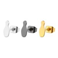 Titanium Steel Stud Earring, plated, fashion jewelry & Unisex 