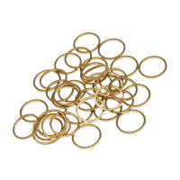 Stainless Steel Linking Ring, Round, gold color plated 
