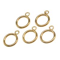 Stainless Steel Toggle Clasp Findings, Round, gold color plated 