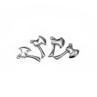 Stainless Steel Pendants, Axe, silver color plated 