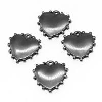 Colgantes del corazón de acero inoxidable, chapado en color de plata, 20x20x4mm, Vendido por UD