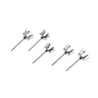 Stainless Steel Earring Stud Component, silver color plated Approx 