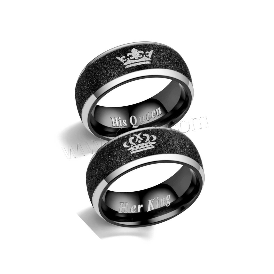 Couple Finger Rings, Stainless Steel, different size for choice & different styles for choice & for couple, 8mm, 2mm, US Ring Size:5-13, Sold By PC