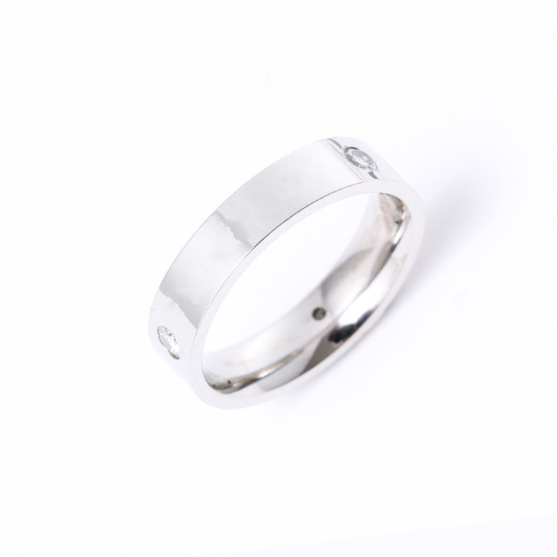 チタン鋼の指環, チタン鋼, メッキ, 異なるサイズの選択 & 異なるスタイルを選択 & 女性用 & ライン石のある, サイズ:5-11, 売り手 パソコン