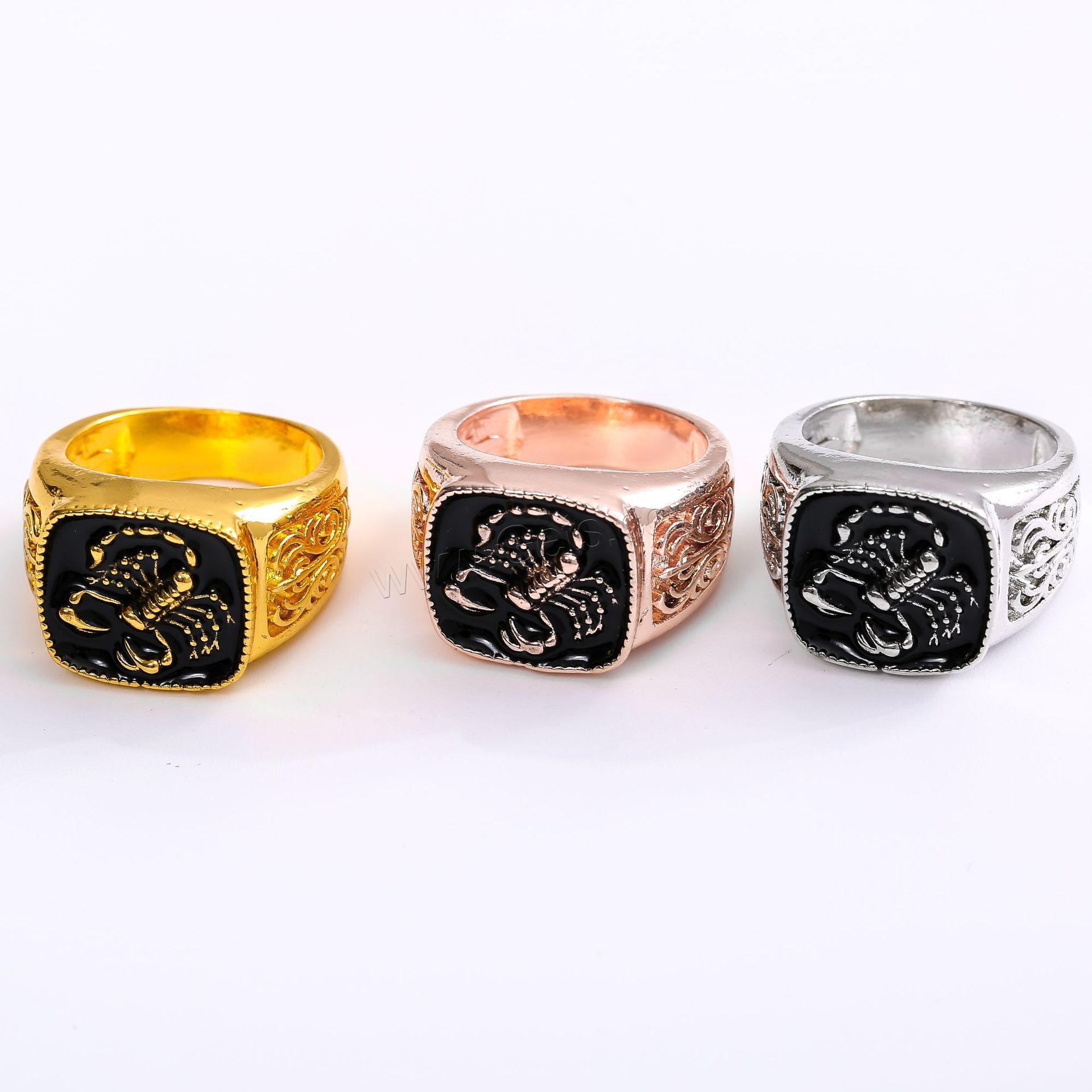 Эмаль цинкового сплава кольцо, цинковый сплав, Другое покрытие, разный размер для выбора & Мужский & эмаль, Много цветов для выбора, продается PC