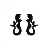 Stainless Steel Stud Earring, Mermaid, fashion jewelry & for woman 