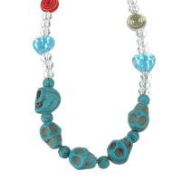 Collar de la joyería de cristal de Murano, para mujer, 14x11mm,12x11mm,6mm, longitud:19 Inch, 2 Inch, Vendido por Sarta