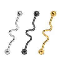 Stainless Steel Ear Piercing Jewelry, Titanium Steel, plated, Unisex 