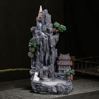 Incense Smoke Flow Backflow Holder Ceramic Incense Burner, Resin, Dragon, plated, for home and office & durable 