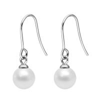 Edelstahl Tropfen Ohrring, mit Kunststoff Perlen, plattiert, Modeschmuck & unisex, keine, 8x8x0.7mm, verkauft von Paar