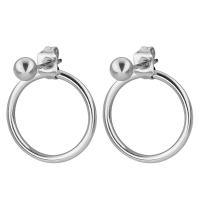 Titanium Steel Stud Earring, plated, fashion jewelry & Unisex 16mm 