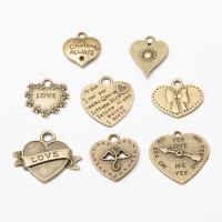 Zinc Alloy Heart Pendants, plated, fashion jewelry & DIY 