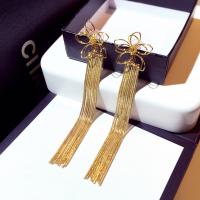 Fashion Fringe Earrings, Zinc Alloy, Flower, plated, for woman & hollow 