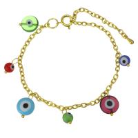Bracelets de Murano de turque, laiton, bijoux de mode & pour femme 3mm .5 pouce, Vendu par brin