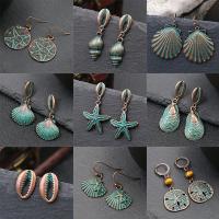 Zinc Alloy Earring Set, earring, with Wood, plated, fashion jewelry 