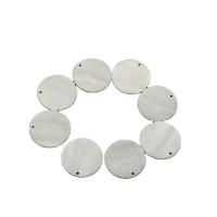 White Shell Pendants, polished, DIY, white, 30*30mm 
