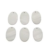 White Shell Pendants, polished, DIY, white, 25*38mm 