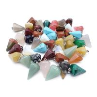 Joyas de piedras preciosas colgante, Piedra natural, pulido, Bricolaje, color mixto, 32x25mm, Vendido por UD