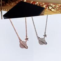 Rhinestone Zinc Alloy Necklace, with 1.57inch extender chain, plated, oval chain & for woman & with rhinestone Approx 7 Inch 
