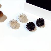 Acrylic Stud Earring, Zinc Alloy, with Acrylic, sterling silver post pin, Flower, plated, Korean style & for woman 