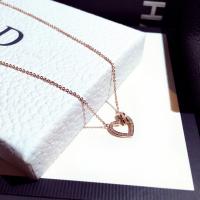 Rhinestone Zinc Alloy Necklace, with 1.57inch extender chain, Heart, rose gold color plated, oval chain & for woman & with rhinestone & hollow Approx 7 Inch 