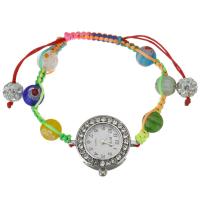 Мода Часы браслет, Лэмпворк, с Вощеная хлопок шнур, ювелирные изделия моды & Женский 10mm, длина:6-9 дюймовый, продается Strand