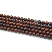 Бусины из камня махагон-обсидиан, коричневато-красный обсоди, Круглая, полированный, DIY & разный размер для выбора, продается Strand