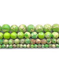 Impression Jasper Bead, Round, polished, DIY green 