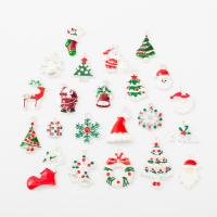 Zinc Alloy Christmas Pendants, plated, fashion jewelry & DIY & enamel 