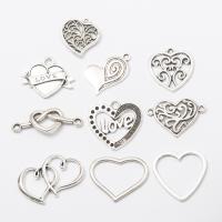 Zinc Alloy Heart Pendants, plated, fashion jewelry & DIY 