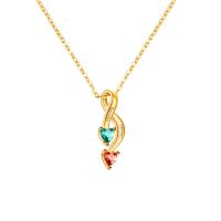 Brass Jewelry Necklace, with Crystal, with 1.96inch extender chain, Number 8, plated, oval chain & with letter pattern & for woman & hollow Approx 19.6 Inch 