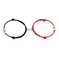 PU Leather Cord Bracelets, Stainless Steel, with PU Leather, plated, 2 pieces & for couple Inner Approx 60mm 
