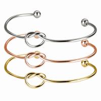 Stainless Steel Cuff Bangle, Heart, plated, for woman & hollow 2mm, 60mm 