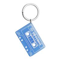 Stainless Steel Key Clasp, Acrylic, with Stainless Steel, cassette, Unisex & hollow 