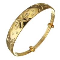 Brass Bangle, fashion jewelry & for woman, gold, 12mm,62mm 